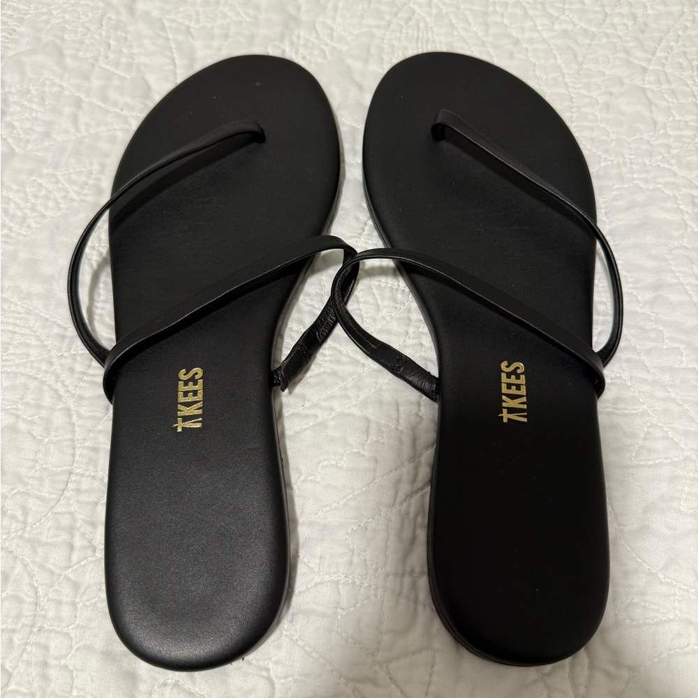 TKEES Women's Black Sandals 8.5